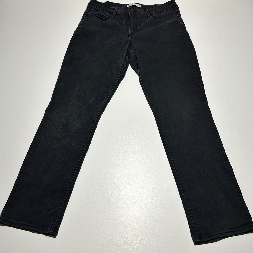 Signature by Levi Strauss Totally Shaping Straight Jeans Black W31 L32 Womens
